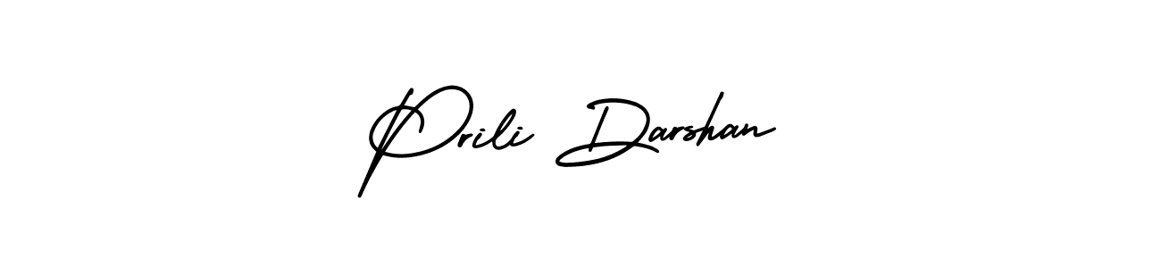 How to Draw Prili Darshan signature style? AmerikaSignatureDemo-Regular is a latest design signature styles for name Prili Darshan. Prili Darshan signature style 3 images and pictures png