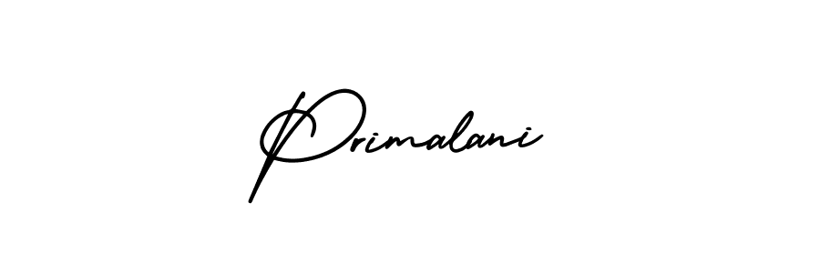 Primalani stylish signature style. Best Handwritten Sign (AmerikaSignatureDemo-Regular) for my name. Handwritten Signature Collection Ideas for my name Primalani. Primalani signature style 3 images and pictures png