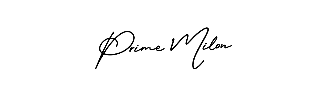 This is the best signature style for the Prime Milon name. Also you like these signature font (AmerikaSignatureDemo-Regular). Mix name signature. Prime Milon signature style 3 images and pictures png
