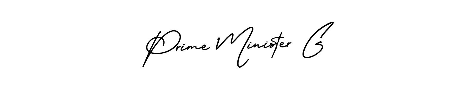 Design your own signature with our free online signature maker. With this signature software, you can create a handwritten (AmerikaSignatureDemo-Regular) signature for name Prime Minister G. Prime Minister G signature style 3 images and pictures png