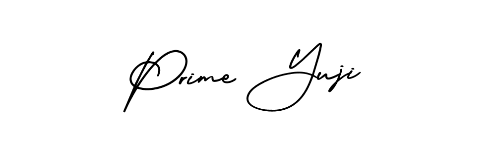 How to make Prime Yuji name signature. Use AmerikaSignatureDemo-Regular style for creating short signs online. This is the latest handwritten sign. Prime Yuji signature style 3 images and pictures png