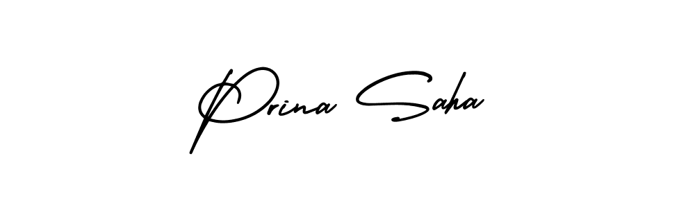 Also You can easily find your signature by using the search form. We will create Prina Saha name handwritten signature images for you free of cost using AmerikaSignatureDemo-Regular sign style. Prina Saha signature style 3 images and pictures png