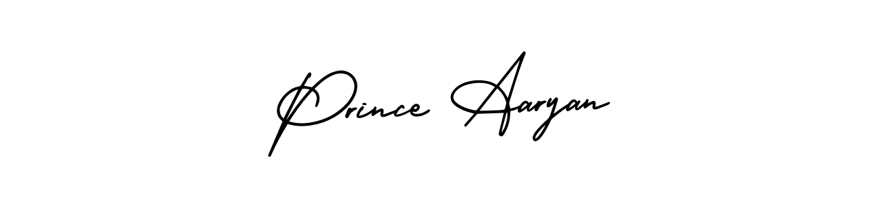 How to make Prince Aaryan name signature. Use AmerikaSignatureDemo-Regular style for creating short signs online. This is the latest handwritten sign. Prince Aaryan signature style 3 images and pictures png
