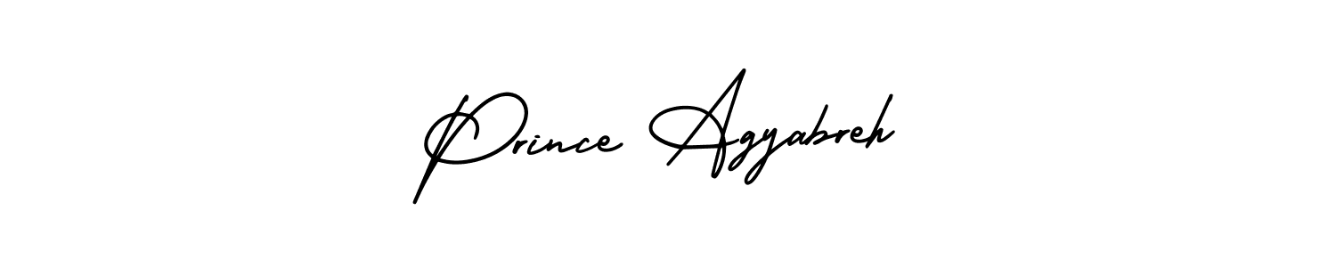 You should practise on your own different ways (AmerikaSignatureDemo-Regular) to write your name (Prince Agyabreh) in signature. don't let someone else do it for you. Prince Agyabreh signature style 3 images and pictures png