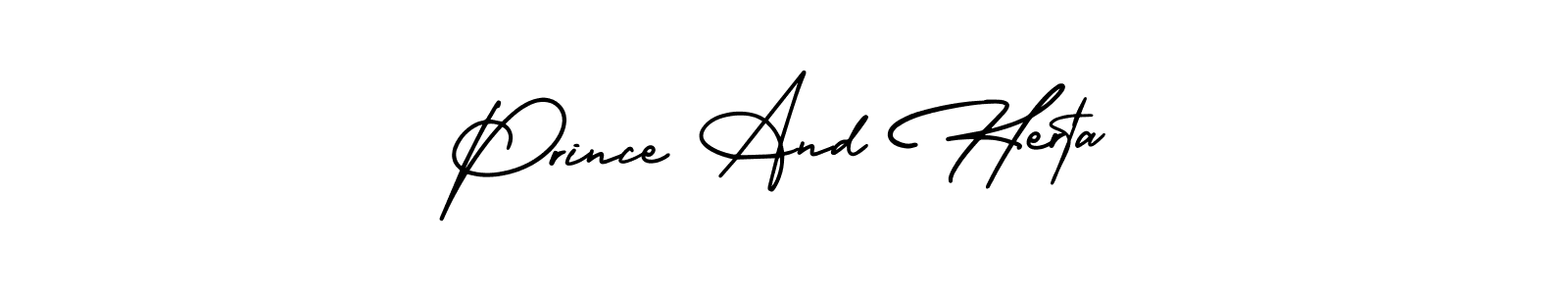 if you are searching for the best signature style for your name Prince And Herta. so please give up your signature search. here we have designed multiple signature styles  using AmerikaSignatureDemo-Regular. Prince And Herta signature style 3 images and pictures png