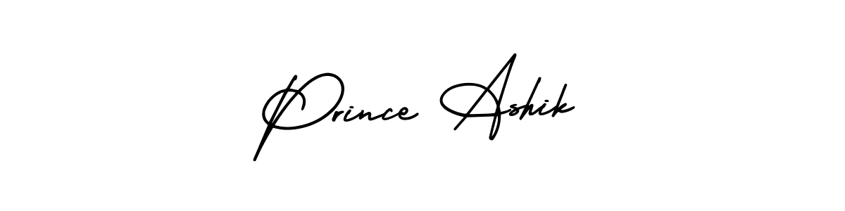 Prince Ashik stylish signature style. Best Handwritten Sign (AmerikaSignatureDemo-Regular) for my name. Handwritten Signature Collection Ideas for my name Prince Ashik. Prince Ashik signature style 3 images and pictures png