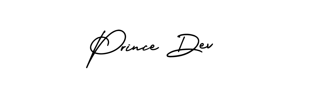 The best way (AmerikaSignatureDemo-Regular) to make a short signature is to pick only two or three words in your name. The name Prince Dev include a total of six letters. For converting this name. Prince Dev signature style 3 images and pictures png