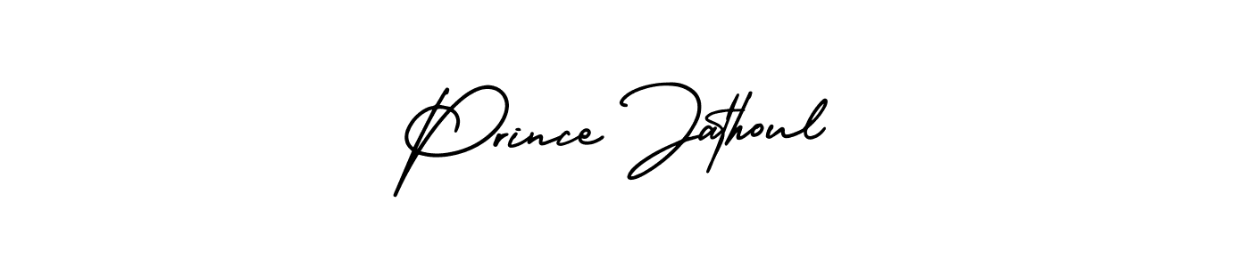 The best way (AmerikaSignatureDemo-Regular) to make a short signature is to pick only two or three words in your name. The name Prince Jathoul include a total of six letters. For converting this name. Prince Jathoul signature style 3 images and pictures png