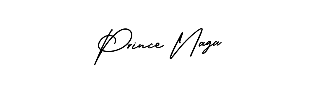 How to make Prince Naga name signature. Use AmerikaSignatureDemo-Regular style for creating short signs online. This is the latest handwritten sign. Prince Naga signature style 3 images and pictures png