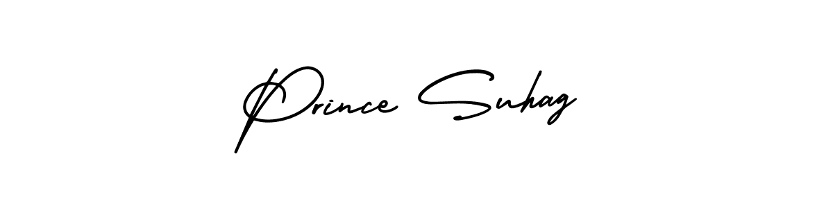 Also we have Prince Suhag name is the best signature style. Create professional handwritten signature collection using AmerikaSignatureDemo-Regular autograph style. Prince Suhag signature style 3 images and pictures png