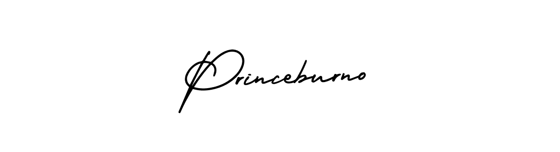 How to make Princeburno signature? AmerikaSignatureDemo-Regular is a professional autograph style. Create handwritten signature for Princeburno name. Princeburno signature style 3 images and pictures png