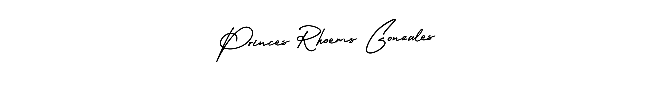 It looks lik you need a new signature style for name Princes Rhoems Gonzales. Design unique handwritten (AmerikaSignatureDemo-Regular) signature with our free signature maker in just a few clicks. Princes Rhoems Gonzales signature style 3 images and pictures png