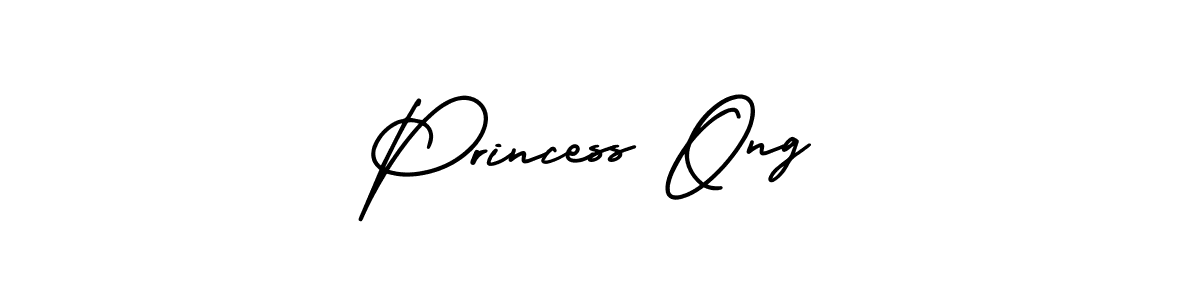 You should practise on your own different ways (AmerikaSignatureDemo-Regular) to write your name (Princess Ong) in signature. don't let someone else do it for you. Princess Ong signature style 3 images and pictures png