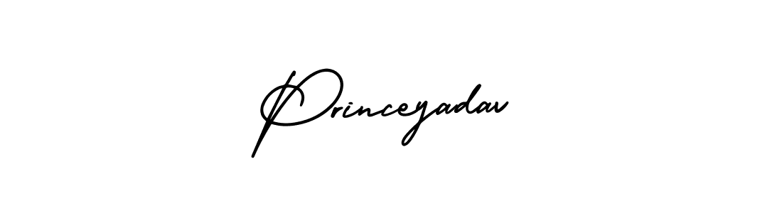 How to Draw Princeyadav signature style? AmerikaSignatureDemo-Regular is a latest design signature styles for name Princeyadav. Princeyadav signature style 3 images and pictures png