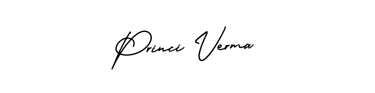 Similarly AmerikaSignatureDemo-Regular is the best handwritten signature design. Signature creator online .You can use it as an online autograph creator for name Princi Verma. Princi Verma signature style 3 images and pictures png