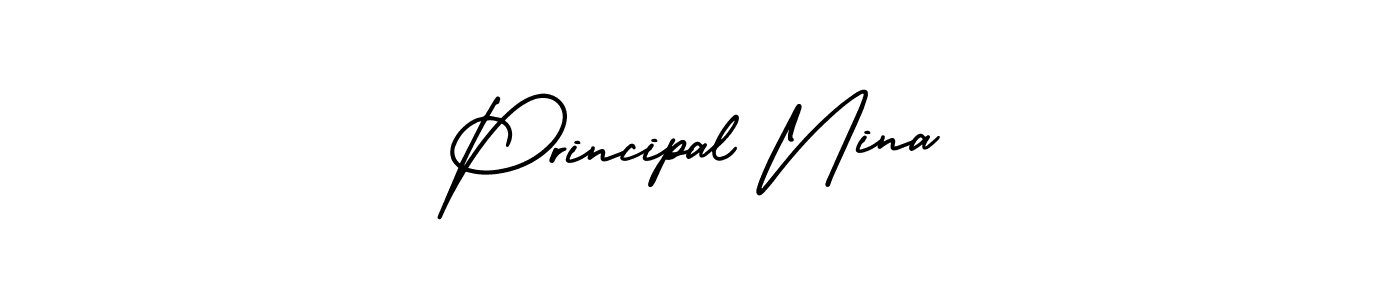 It looks lik you need a new signature style for name Principal Nina. Design unique handwritten (AmerikaSignatureDemo-Regular) signature with our free signature maker in just a few clicks. Principal Nina signature style 3 images and pictures png