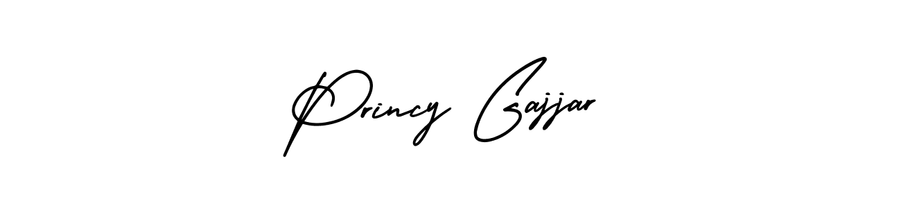 if you are searching for the best signature style for your name Princy Gajjar. so please give up your signature search. here we have designed multiple signature styles  using AmerikaSignatureDemo-Regular. Princy Gajjar signature style 3 images and pictures png