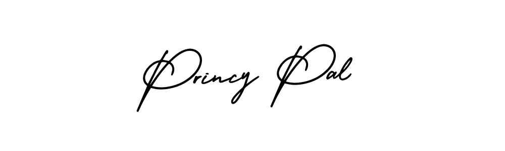 How to make Princy Pal signature? AmerikaSignatureDemo-Regular is a professional autograph style. Create handwritten signature for Princy Pal name. Princy Pal signature style 3 images and pictures png