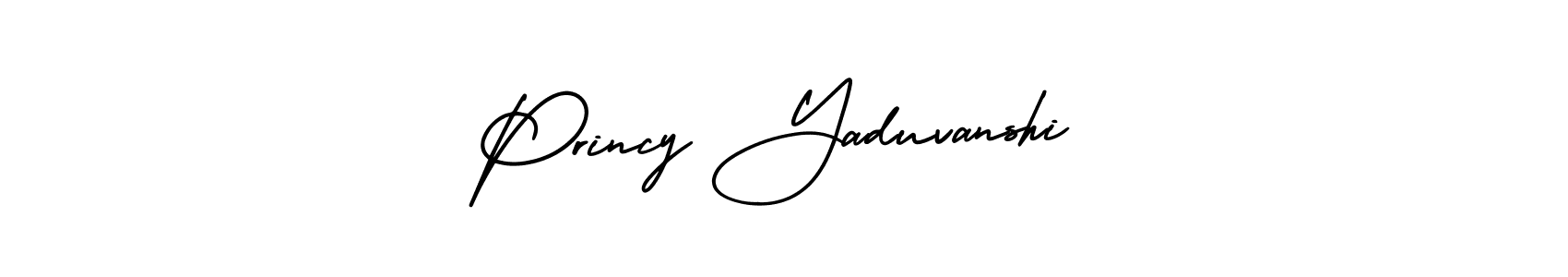 How to make Princy Yaduvanshi name signature. Use AmerikaSignatureDemo-Regular style for creating short signs online. This is the latest handwritten sign. Princy Yaduvanshi signature style 3 images and pictures png