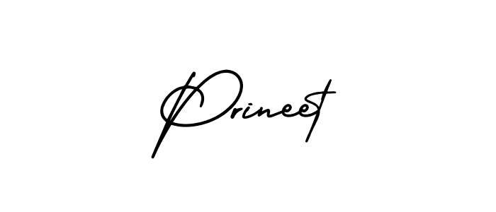 How to make Prineet signature? AmerikaSignatureDemo-Regular is a professional autograph style. Create handwritten signature for Prineet name. Prineet signature style 3 images and pictures png