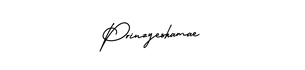 Prinzyeshamae stylish signature style. Best Handwritten Sign (AmerikaSignatureDemo-Regular) for my name. Handwritten Signature Collection Ideas for my name Prinzyeshamae. Prinzyeshamae signature style 3 images and pictures png