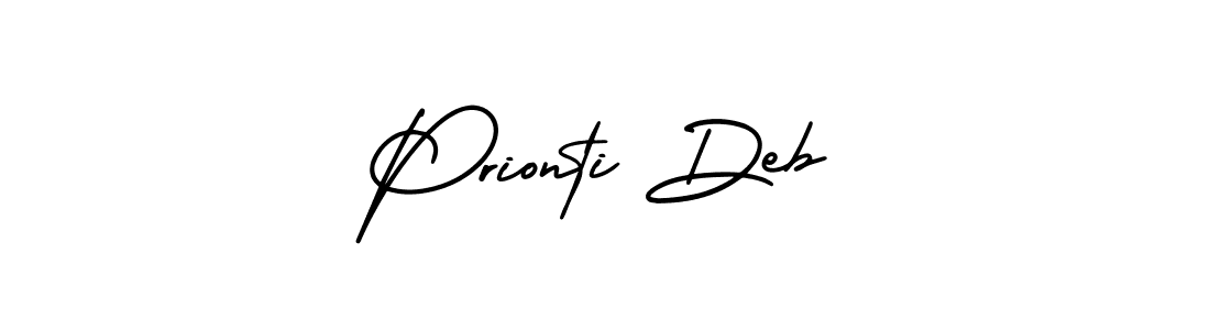 AmerikaSignatureDemo-Regular is a professional signature style that is perfect for those who want to add a touch of class to their signature. It is also a great choice for those who want to make their signature more unique. Get Prionti Deb name to fancy signature for free. Prionti Deb signature style 3 images and pictures png