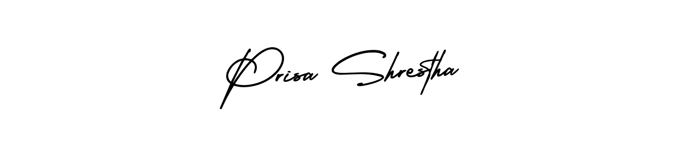 How to make Prisa Shrestha signature? AmerikaSignatureDemo-Regular is a professional autograph style. Create handwritten signature for Prisa Shrestha name. Prisa Shrestha signature style 3 images and pictures png