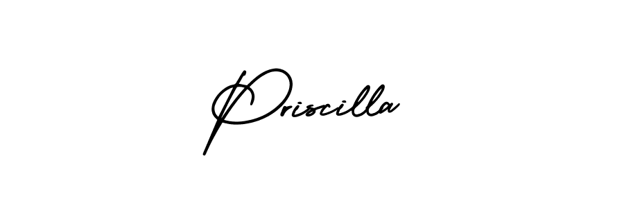 The best way (AmerikaSignatureDemo-Regular) to make a short signature is to pick only two or three words in your name. The name Priscilla include a total of six letters. For converting this name. Priscilla signature style 3 images and pictures png