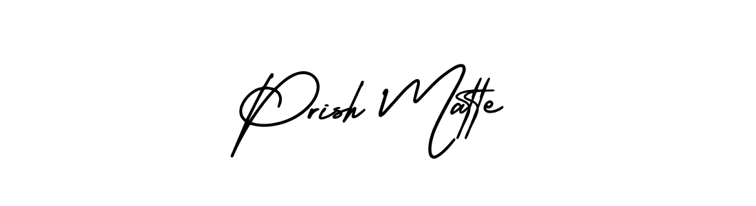 How to Draw Prish Matte signature style? AmerikaSignatureDemo-Regular is a latest design signature styles for name Prish Matte. Prish Matte signature style 3 images and pictures png