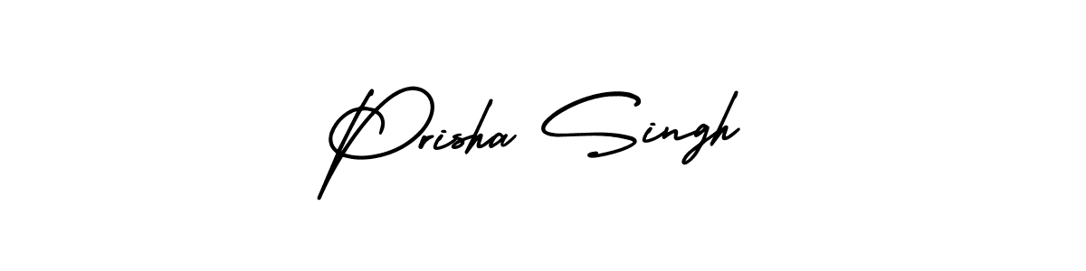 Make a beautiful signature design for name Prisha Singh. With this signature (AmerikaSignatureDemo-Regular) style, you can create a handwritten signature for free. Prisha Singh signature style 3 images and pictures png