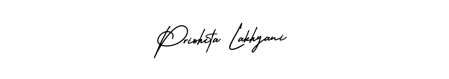 Make a beautiful signature design for name Prishita Lakhyani. With this signature (AmerikaSignatureDemo-Regular) style, you can create a handwritten signature for free. Prishita Lakhyani signature style 3 images and pictures png