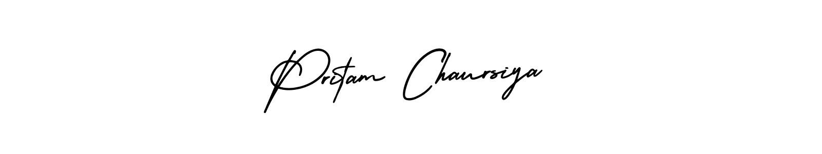 Design your own signature with our free online signature maker. With this signature software, you can create a handwritten (AmerikaSignatureDemo-Regular) signature for name Pritam Chaursiya. Pritam Chaursiya signature style 3 images and pictures png