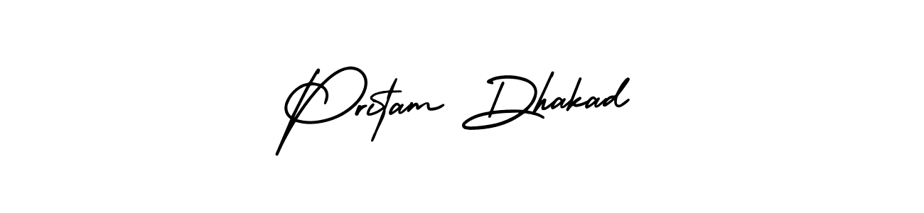 Best and Professional Signature Style for Pritam Dhakad. AmerikaSignatureDemo-Regular Best Signature Style Collection. Pritam Dhakad signature style 3 images and pictures png