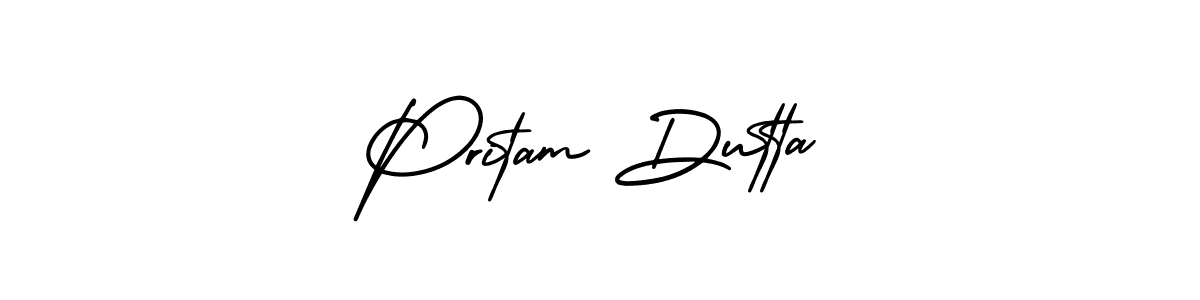 It looks lik you need a new signature style for name Pritam Dutta. Design unique handwritten (AmerikaSignatureDemo-Regular) signature with our free signature maker in just a few clicks. Pritam Dutta signature style 3 images and pictures png
