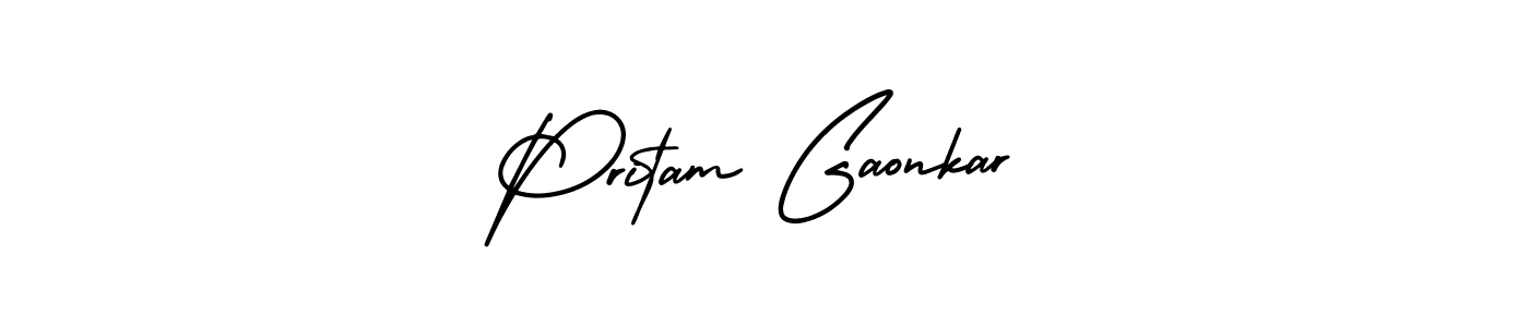 Also we have Pritam Gaonkar name is the best signature style. Create professional handwritten signature collection using AmerikaSignatureDemo-Regular autograph style. Pritam Gaonkar signature style 3 images and pictures png