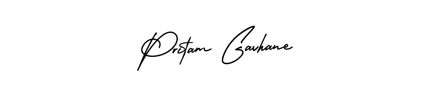 if you are searching for the best signature style for your name Pritam Gavhane. so please give up your signature search. here we have designed multiple signature styles  using AmerikaSignatureDemo-Regular. Pritam Gavhane signature style 3 images and pictures png