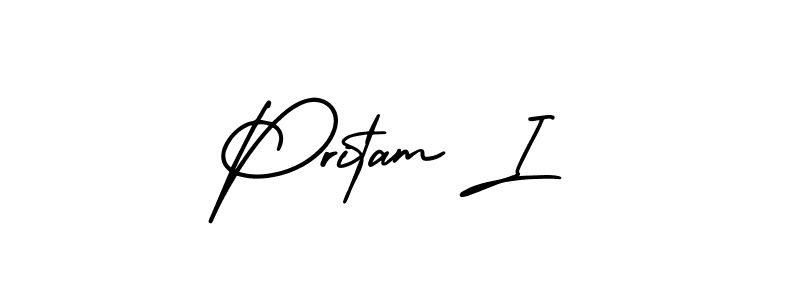 Also we have Pritam I name is the best signature style. Create professional handwritten signature collection using AmerikaSignatureDemo-Regular autograph style. Pritam I signature style 3 images and pictures png