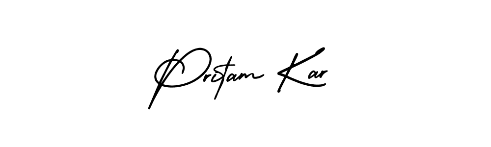 Design your own signature with our free online signature maker. With this signature software, you can create a handwritten (AmerikaSignatureDemo-Regular) signature for name Pritam Kar. Pritam Kar signature style 3 images and pictures png