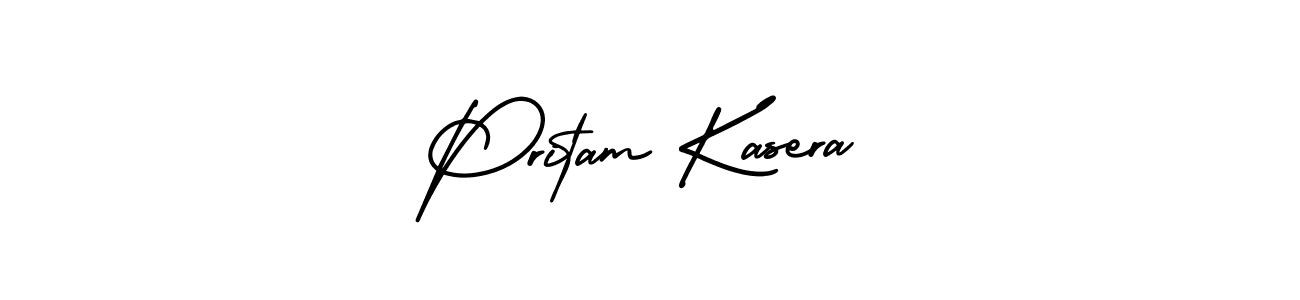 Also You can easily find your signature by using the search form. We will create Pritam Kasera name handwritten signature images for you free of cost using AmerikaSignatureDemo-Regular sign style. Pritam Kasera signature style 3 images and pictures png