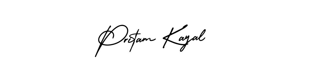 Use a signature maker to create a handwritten signature online. With this signature software, you can design (AmerikaSignatureDemo-Regular) your own signature for name Pritam Kayal. Pritam Kayal signature style 3 images and pictures png