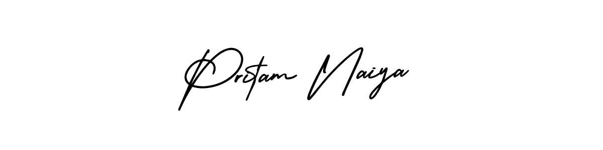 Also You can easily find your signature by using the search form. We will create Pritam Naiya name handwritten signature images for you free of cost using AmerikaSignatureDemo-Regular sign style. Pritam Naiya signature style 3 images and pictures png