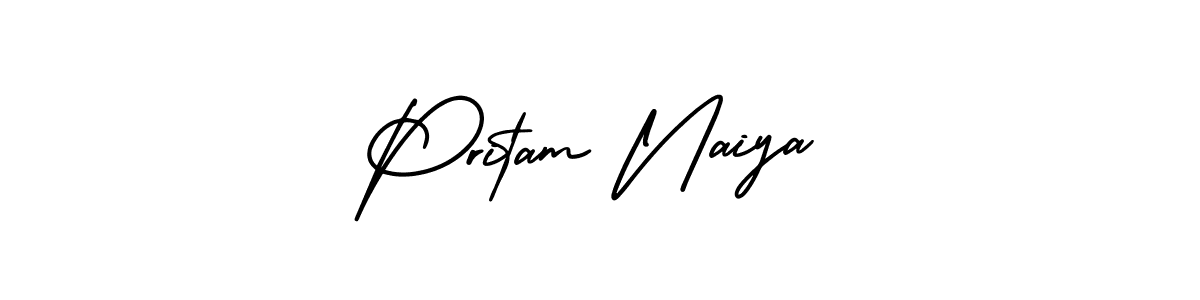 Design your own signature with our free online signature maker. With this signature software, you can create a handwritten (AmerikaSignatureDemo-Regular) signature for name Pritam Naiya. Pritam Naiya signature style 3 images and pictures png