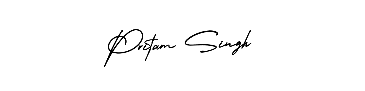 How to make Pritam Singh signature? AmerikaSignatureDemo-Regular is a professional autograph style. Create handwritten signature for Pritam Singh name. Pritam Singh signature style 3 images and pictures png