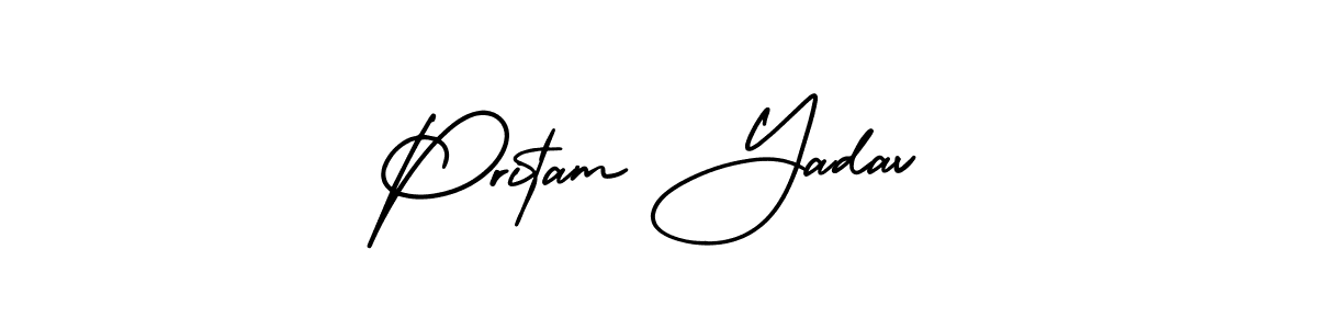 Also we have Pritam Yadav name is the best signature style. Create professional handwritten signature collection using AmerikaSignatureDemo-Regular autograph style. Pritam Yadav signature style 3 images and pictures png