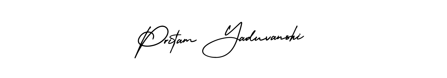 How to Draw Pritam Yaduvanshi signature style? AmerikaSignatureDemo-Regular is a latest design signature styles for name Pritam Yaduvanshi. Pritam Yaduvanshi signature style 3 images and pictures png