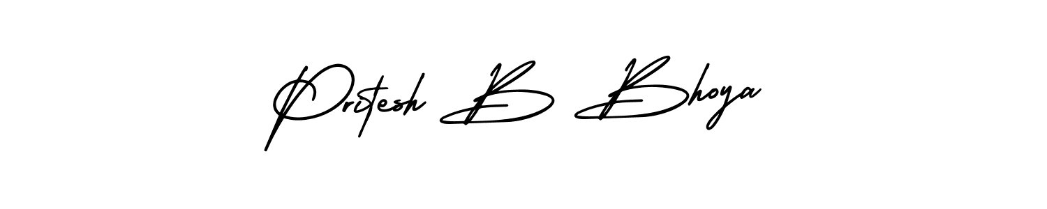 if you are searching for the best signature style for your name Pritesh B Bhoya. so please give up your signature search. here we have designed multiple signature styles  using AmerikaSignatureDemo-Regular. Pritesh B Bhoya signature style 3 images and pictures png