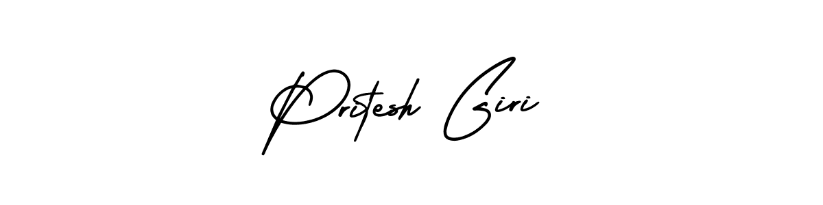 Pritesh Giri stylish signature style. Best Handwritten Sign (AmerikaSignatureDemo-Regular) for my name. Handwritten Signature Collection Ideas for my name Pritesh Giri. Pritesh Giri signature style 3 images and pictures png