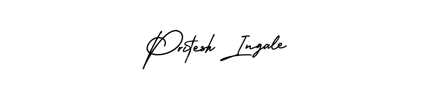 AmerikaSignatureDemo-Regular is a professional signature style that is perfect for those who want to add a touch of class to their signature. It is also a great choice for those who want to make their signature more unique. Get Pritesh Ingale name to fancy signature for free. Pritesh Ingale signature style 3 images and pictures png