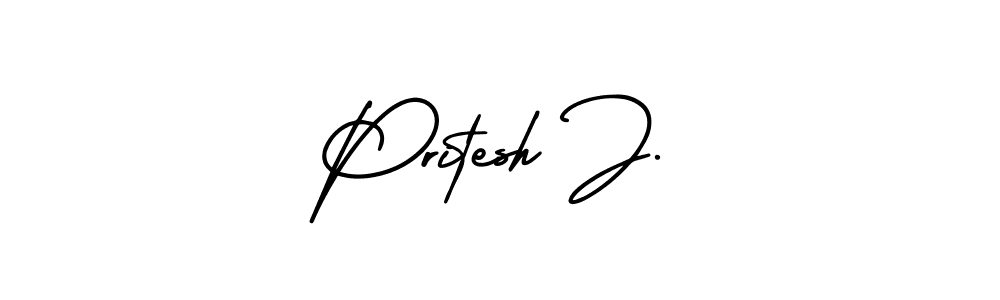 It looks lik you need a new signature style for name Pritesh J.. Design unique handwritten (AmerikaSignatureDemo-Regular) signature with our free signature maker in just a few clicks. Pritesh J. signature style 3 images and pictures png