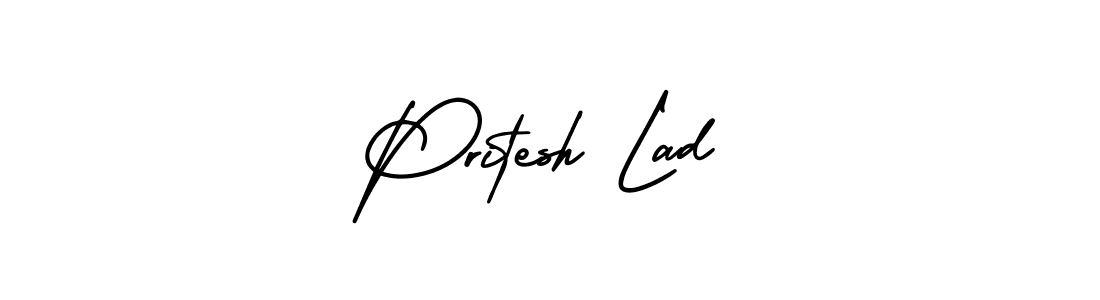 Similarly AmerikaSignatureDemo-Regular is the best handwritten signature design. Signature creator online .You can use it as an online autograph creator for name Pritesh Lad. Pritesh Lad signature style 3 images and pictures png